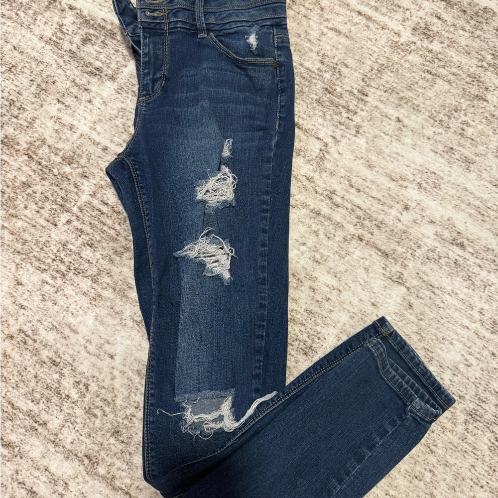 Trendy Distressed Denim Skinny Jeans